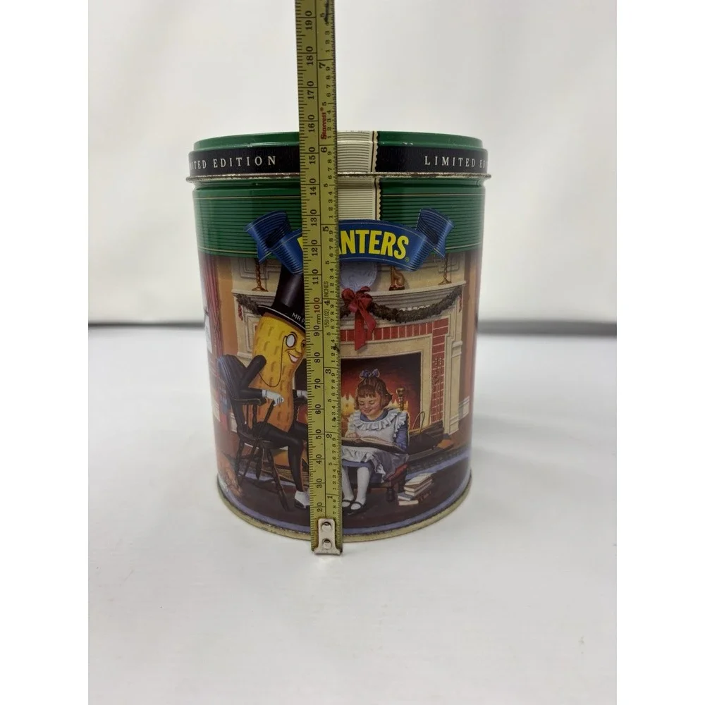 Vintage Planters Peanuts Nuts Green Tin 1997 Limited Edition Peanut Man Holiday